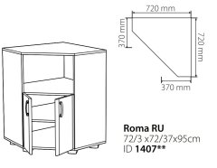 Komoda ROMA RU - dub artisan