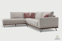 Rohová sedací souprava RENE S02 - béžová