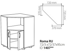 Komoda ROMA RU - dub sněhový
