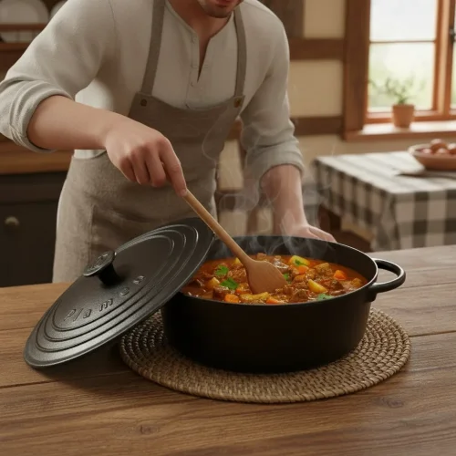 PLAMEN Litinový hrnec s víkem 5,7 l