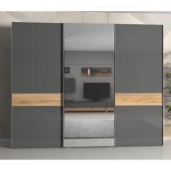 Skříň ONYX - PK281-OG/ON antracit lesk/ořech pacific lesk