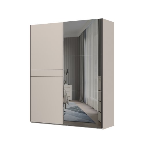 Skříň se zrcadlem OPERA - PK181-OG/OP - Cashmere lak mat