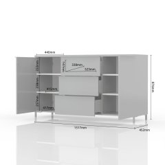 Komoda ONYX - K23/ON antracit lesk/ořech pacific lesk