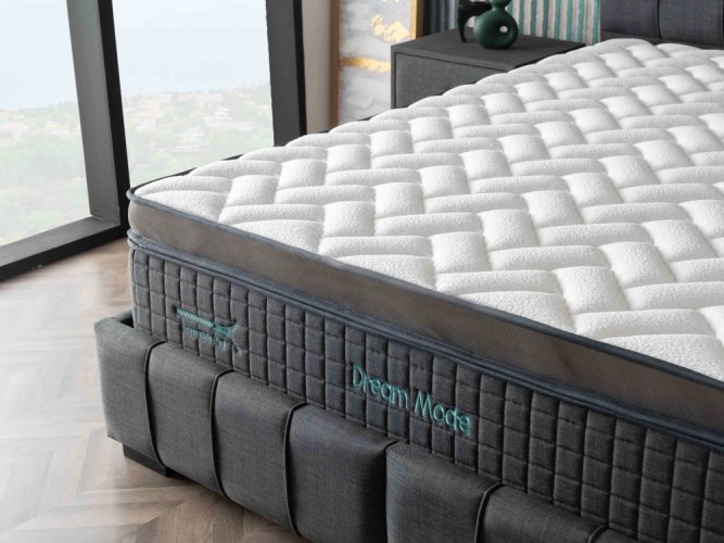 Čalouněná postel DREAM MODE NEW s matrací - antracit