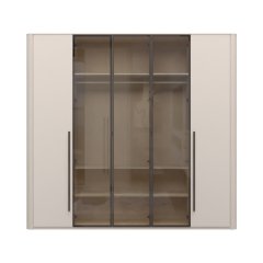 Skříň prosklená RONDO - P5-3AL/RO - Cashmere lak mat