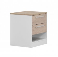 Noční stolek KALIOPA - dub premium/bílá