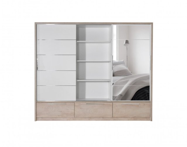 Skříň KALIOPA 230 - dub premium/bílá