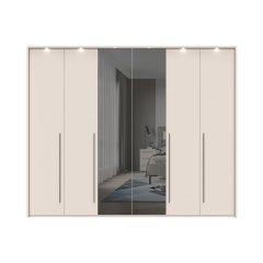 Sestava skříní s rámem, osvětlením a zrcadly OPERA - P6B-2OG/OP - Cashmere lak mat