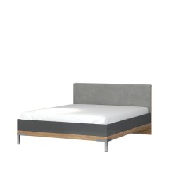 Postel ONYX - KR180-ON antracit lesk/ořech pacific lesk