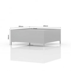 Konferenční stolek AVIS KLS-2F - bílá lesk/ořech pacific