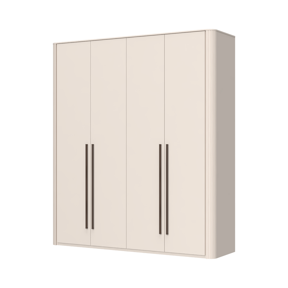Levně Skříň s osvětlením RONDO - P4R/RO - Cashmere lak mat