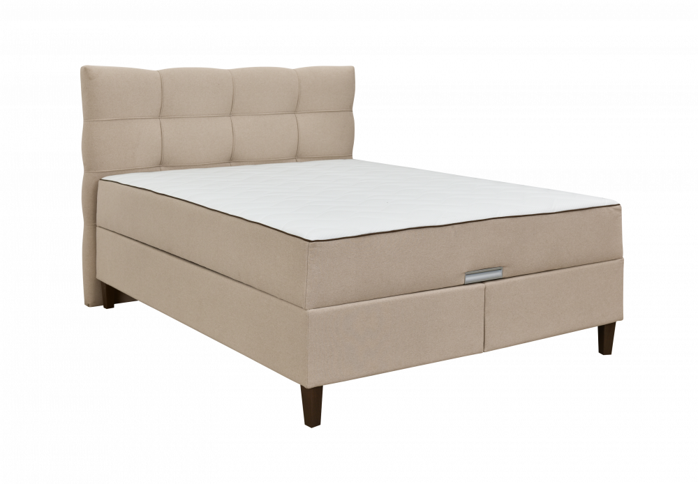 Čalouněná postel KORLEONE C - béžová 140 × 200 cm