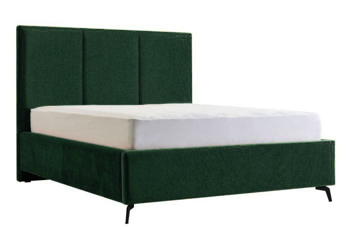 Čalouněná postel CESTO - zelená 160 × 200 cm