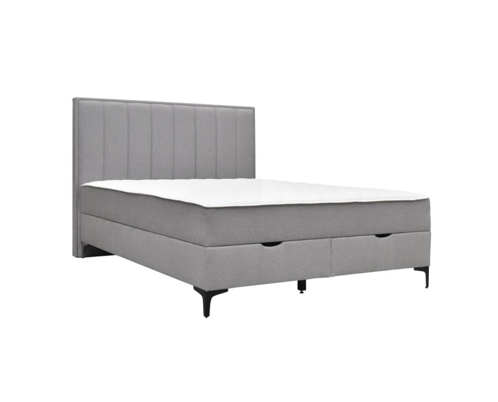 Čalouněná postel KREVET TEXAS - světle šedá