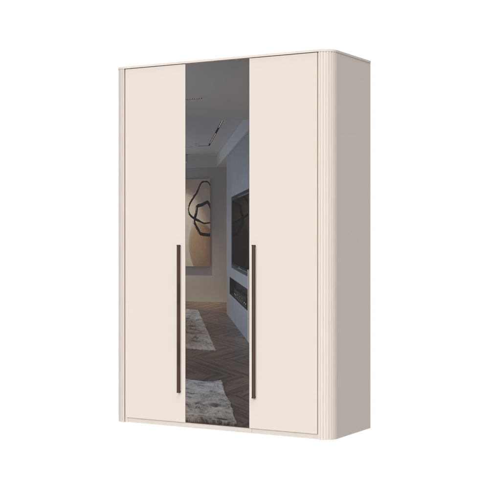 Levně Skříň se zrcadlem RONDO - P3-1OG/RO - Cashmere lak mat
