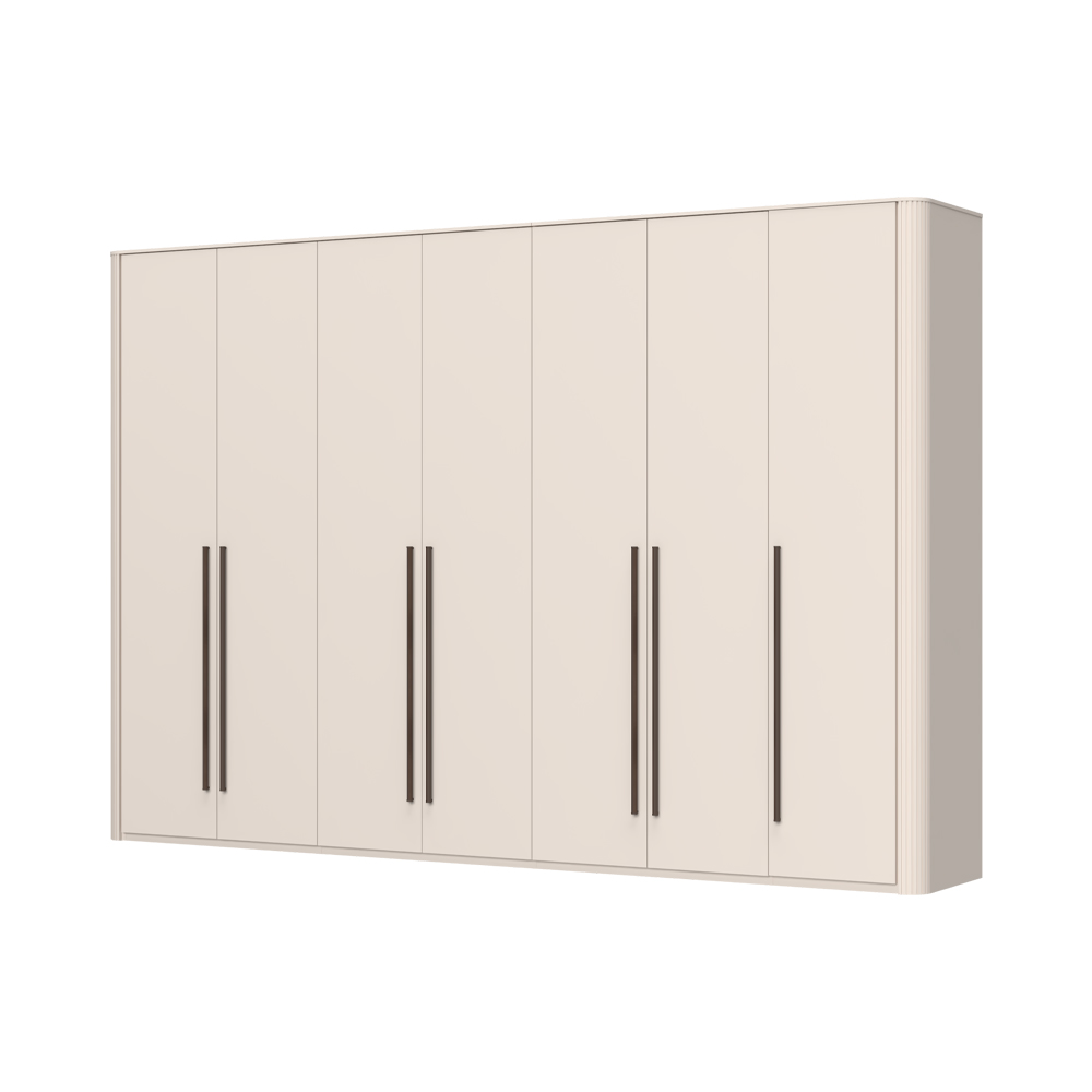 Levně Skříň s osvětlením RONDO - P7R/RO - Cashmere lak mat