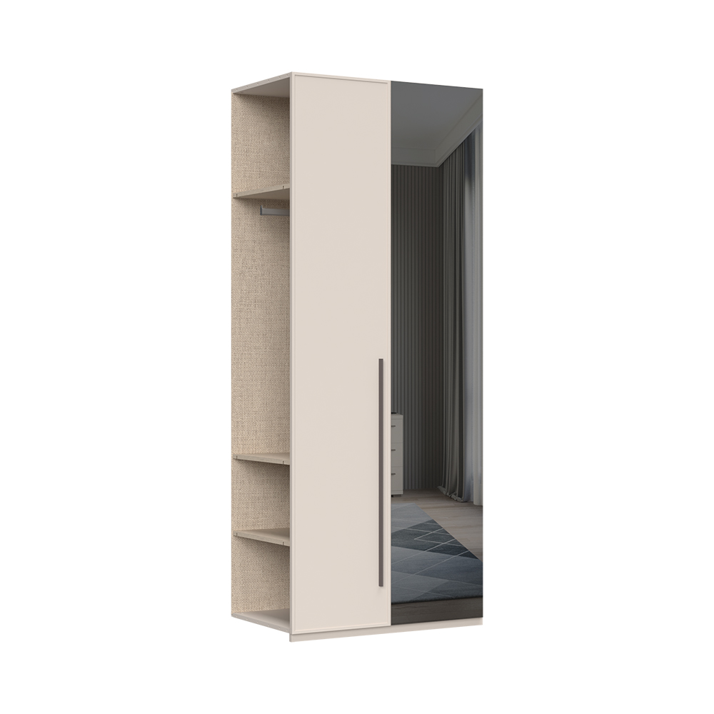 Přídavná skříň se zrcadlem OPERA - DP2-1OG/OP - Cashmere lak mat