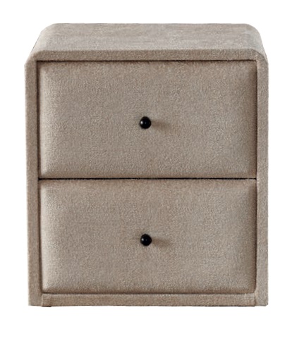 Noční stolek Luna - světle béžový s perletí