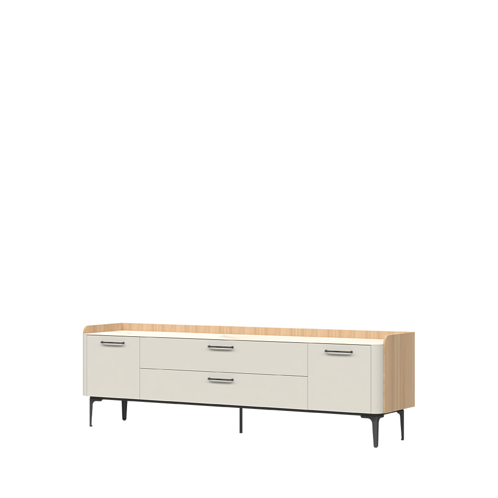 Levně TV komoda AIR - TV209-2K2F/AI - Pepper bílá lak mat
