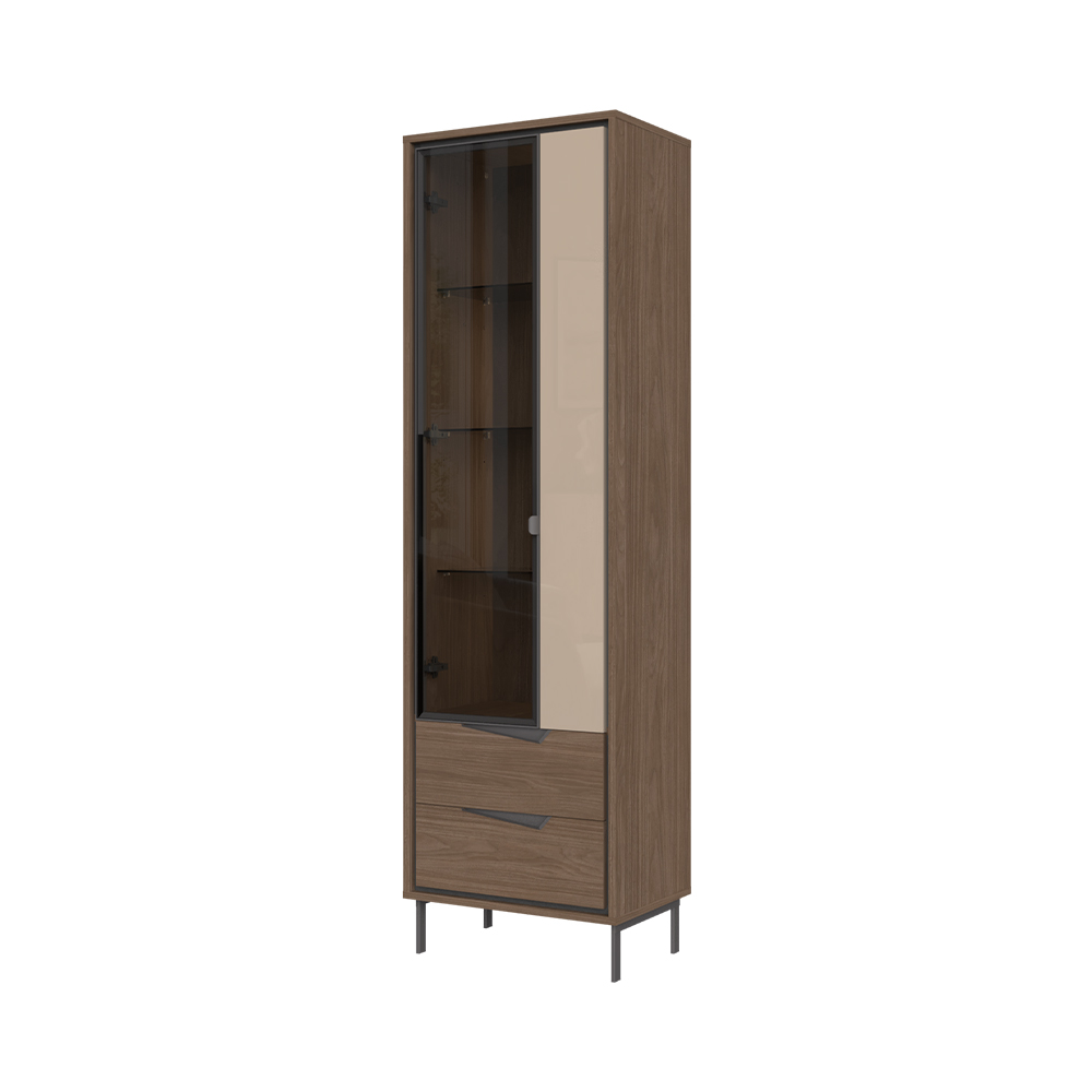 Vitrína V60-2K2F/LF - 59x202x40 cm