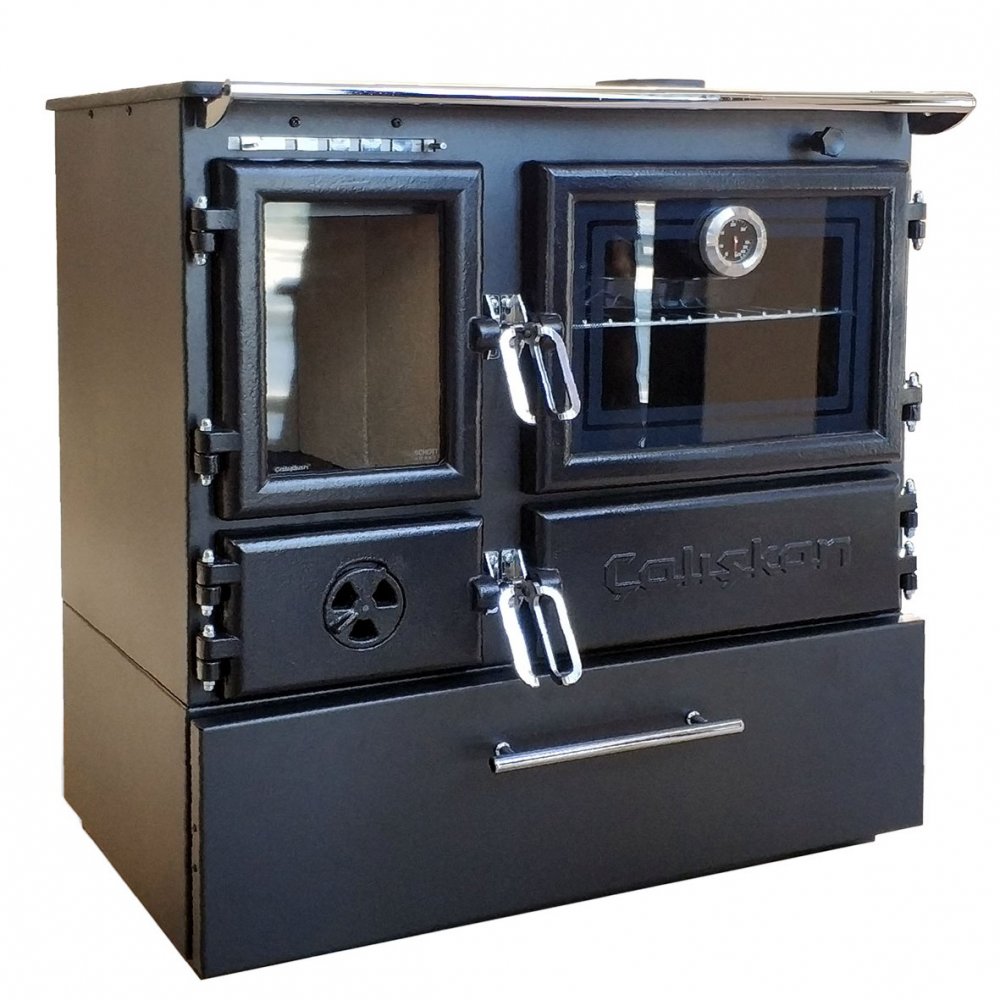 Sporák na tuhá paliva GURMET-BOX P - černý