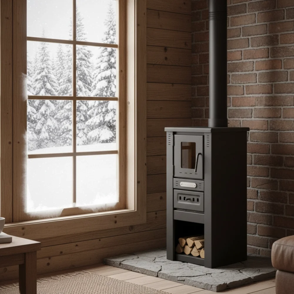 PRO-TERMO Krbová kamna LAVA BASIC GLASS - černá