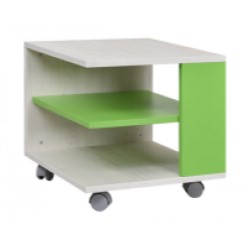 Dětský konferenční stolek Numero - dub bílý/zelená