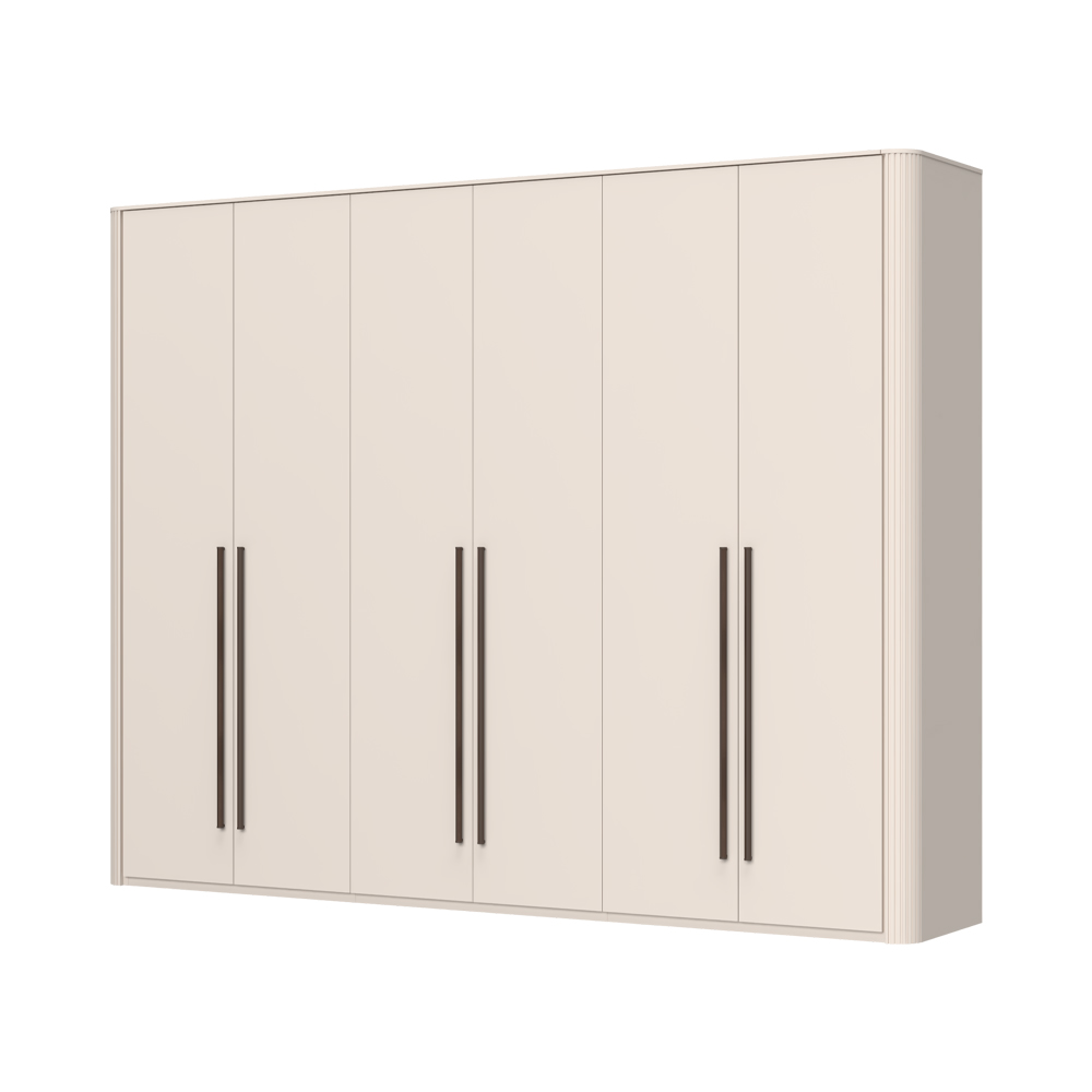 Levně Skříň s osvětlením RONDO - P6R/RO - Cashmere lak mat