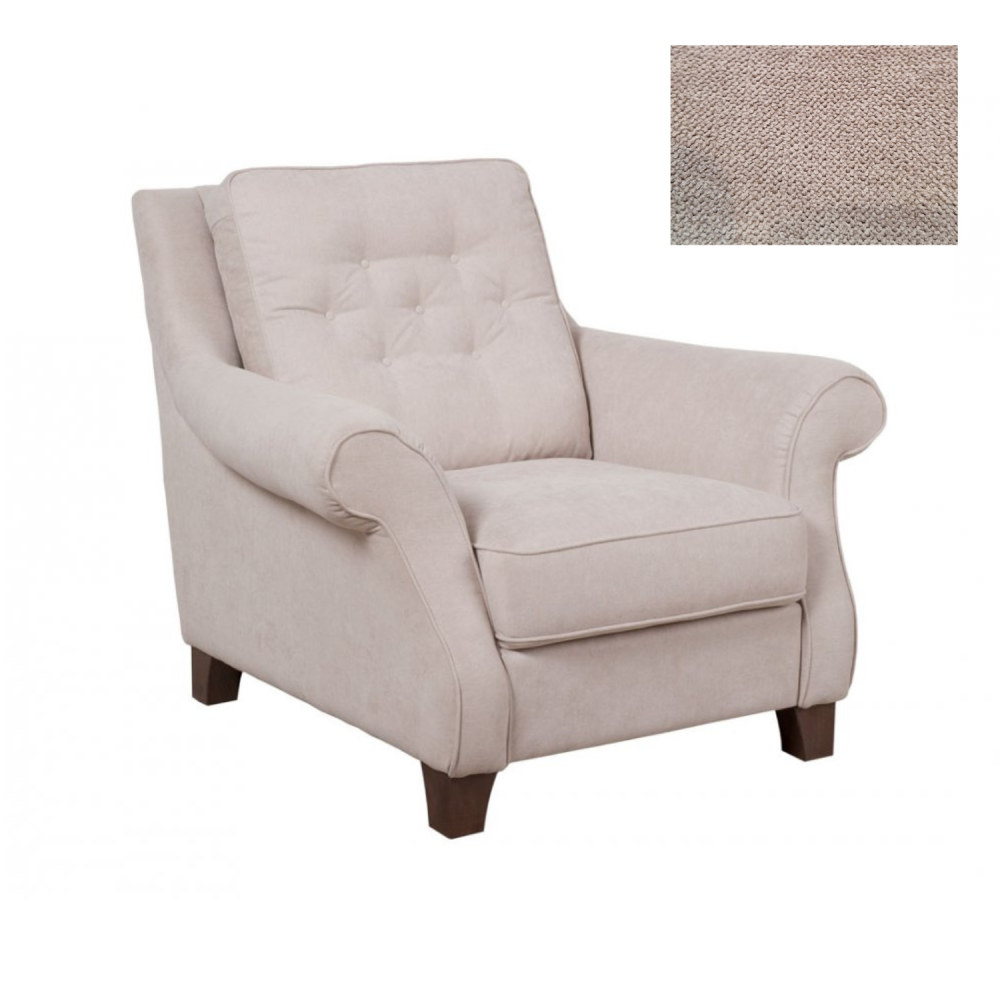 Křeslo Riccarda - tmavě béžová