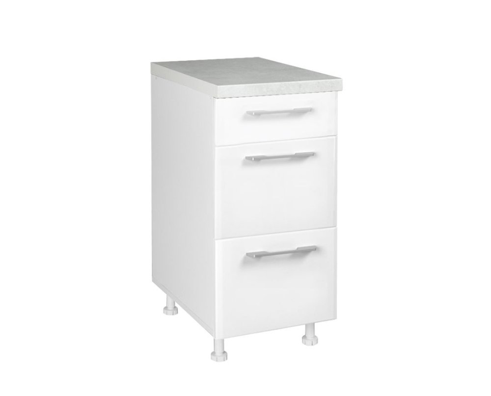 Levně Spodní skříňka IN MDF D40 3F B - bílá lesk