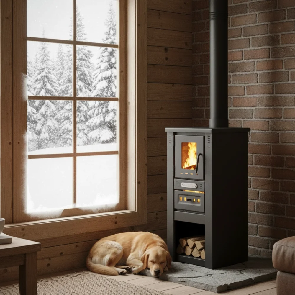 PRO-TERMO Krbová kamna LAVA BASIC GLASS - černá