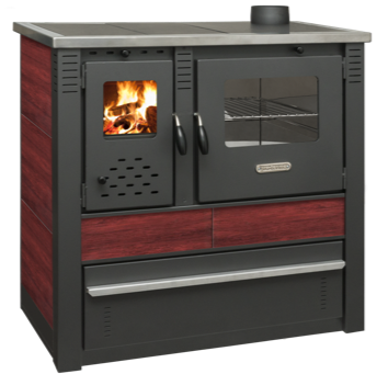 Sporák na tuhá paliva PANONIA - P červený