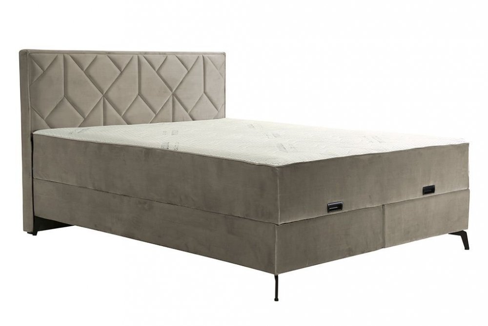 Dvoulůžková postel OMEGA - béžová 160 × 200 cm