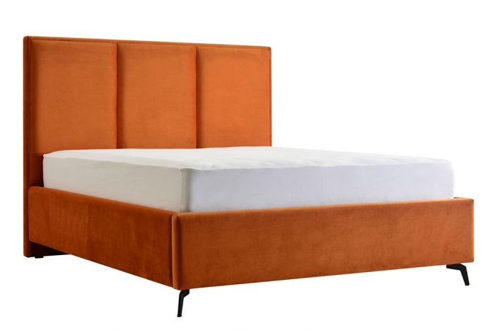 Čalouněná postel CESTO - oranžová 160 × 200 cm