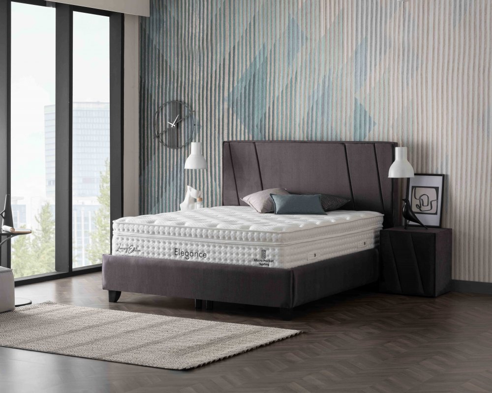Čalouněná postel ELEGANCE NEW - černá 150 × 200 cm